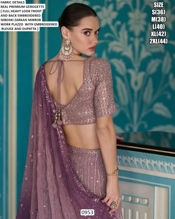 We Presents This Premium Georgette Heavy Designer Readymade Plazo With Blouse Set