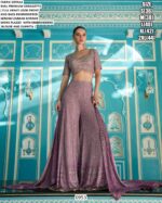We Presents This Premium Georgette Heavy Designer Readymade Plazo With Blouse Set