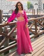 Pure Viscose Jacquard Silk Stylish Party Look Western Wear Readymade Co-ord Sets!