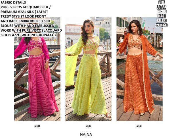Pure Viscose Jacquard Silk Stylish Party Look Western Wear Readymade Co-ord Sets!