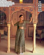 Georgette Beautiful Look Full Embroidery Designer Indo-Western Party Wear Dress