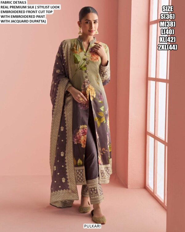 Presenting Our Latest Collections Of Readymade Real Premium Silk Embroidered Dress