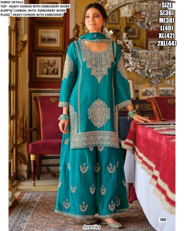Shop Our Newest Designer Heavy Chinon Salwar Kameez (Plazo Dress) Collection