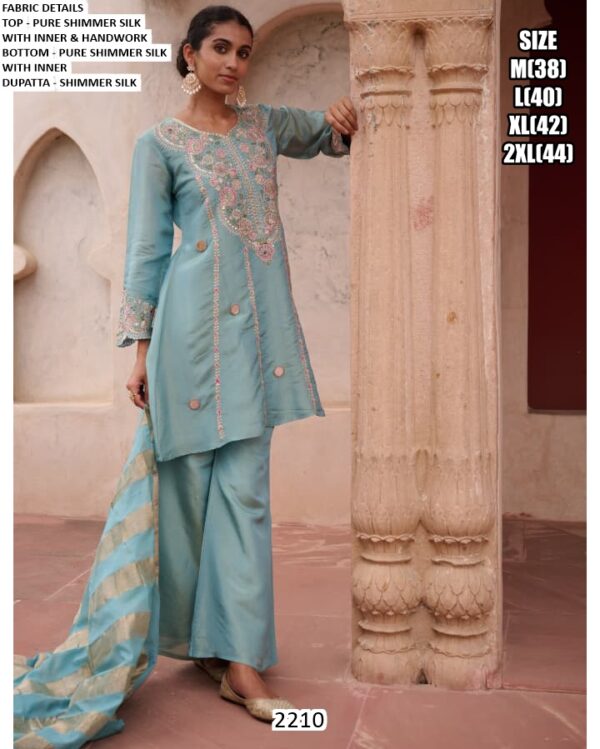 Beautiful Pure Shimmer Silk Designer Salwar Suits Is Here To Make Every Occasion Brighter
