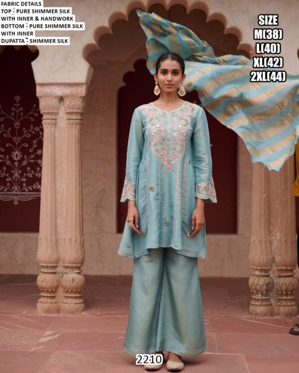 Beautiful Pure Shimmer Silk Designer Salwar Suits Is Here To Make Every Occasion Brighter