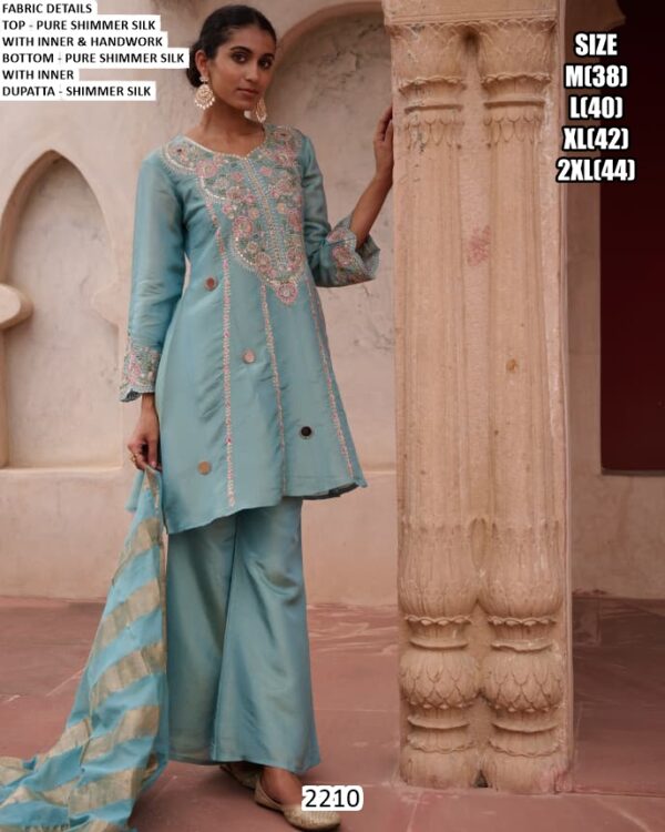 Beautiful Pure Shimmer Silk Designer Salwar Suits Is Here To Make Every Occasion Brighter