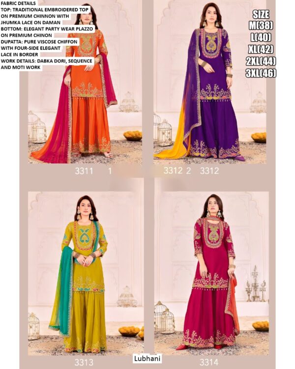 Traditional Embroidered In Premium Chinon Elegant Wedding Wear Salwar Kameez Suits
