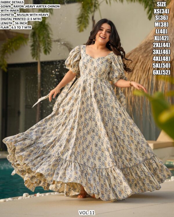 Vol 11 Series, New Party Wear Different Designer Readymade Gown Collection For Women