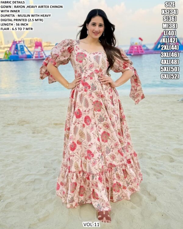 Vol 11 Series, New Party Wear Different Designer Readymade Gown Collection For Women