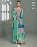 Wedding Wear Premium Chinon Silk Plazo Salwar Kameez With Embroidery Work