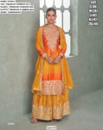 Wedding Wear Premium Chinon Silk Plazo Salwar Kameez With Embroidery Work