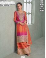 Wedding Wear Premium Chinon Silk Plazo Salwar Kameez With Embroidery Work