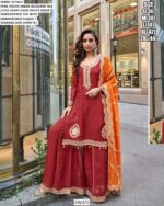 Viscose Simar Jacquard Silk Exclusive Designer Wedding Wear Salwar Kameez Collection