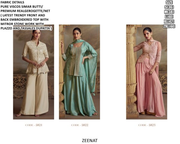 Zeenat Premium Readymade Viscose Simar Latest Designer Partywear Outfits For Women