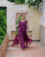 Buy Elegant Mul Chanderi Embroidery And Handwork Kurti With Plazo And Dupatta