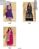 Real Premium Georgette Embroidery Designer Party Wear Suit With Plazo-Dupatta At Online