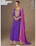Wedding Special Stitched Chinon Designer Gown With Contrast Dupatta - Ethnicrang