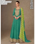 Wedding Special Stitched Chinon Designer Gown With Contrast Dupatta - Ethnicrang