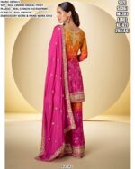 Ready To Wear Beautiful Designer Chinon Silk Pakistani Style Salwar Kameez Suit For Women