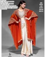 Cocktail Party Wear Premium Crepe Beautiful Embroidery And Hand Worked Women's Indo-Westerns