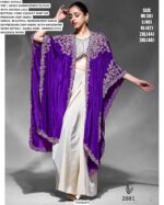 Cocktail Party Wear Premium Crepe Beautiful Embroidery And Hand Worked Women's Indo-Westerns