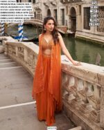 Ready To Wear Stunning Embroidered Women's Indo-Western Suits For Trendy Wedding Look