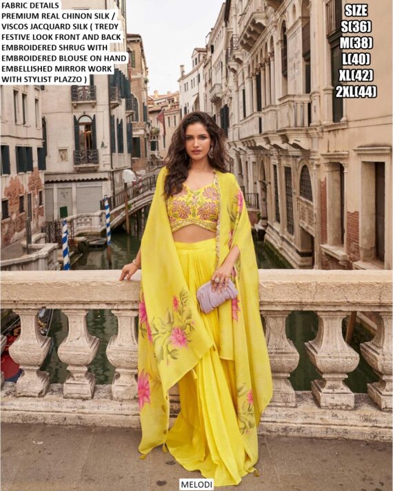 Ready To Wear Stunning Embroidered Women's Indo-Western Suits For Trendy Wedding Look