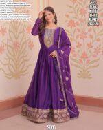 Readymade Star Georgette Ethnic Designer Party Wear Gown With Dupatta For Ladies