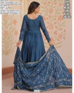 Readymade Star Georgette Ethnic Designer Party Wear Gown With Dupatta For Ladies