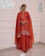 Shiny Organza Crushed Applique And Hand Worked Ready To Wear Salwar Kameez
