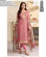 Party Style Premium Kanchipuram Silk Hand Worked Beautiful Un-Stitched Salwar Suits