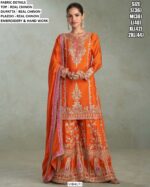 Buy This Party Wear Chinon Heavy Embroidery Designer Readymade Salwar Kameez (Plazo Style Suits)