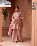 New Design Alert! Festival Wear Pure Tissue Shimmer Handwork Kurta With Plazo Suit