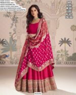 Viscose Jacquard Silk Embroidered Ready To Wear Anarkali Style Long Gown Collection 2025