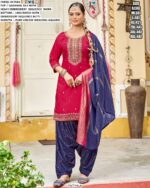 Interesting Designer Gadhwal Silk Punjabi Style Readymade Patiyala Suits (7 Piece Catalogue)