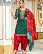 Interesting Designer Gadhwal Silk Punjabi Style Readymade Patiyala Suits (7 Piece Catalogue)