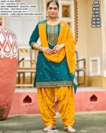 Interesting Designer Gadhwal Silk Punjabi Style Readymade Patiyala Suits (7 Piece Catalogue)