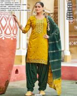 Interesting Designer Gadhwal Silk Punjabi Style Readymade Patiyala Suits (7 Piece Catalogue)