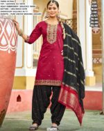 Interesting Designer Gadhwal Silk Punjabi Style Readymade Patiyala Suits (7 Piece Catalogue)