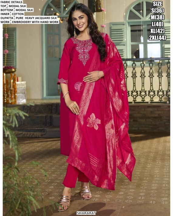 Anju Fabrics Shararat Vol 9 Ready To Wear Modal Silk Beautiful Hand Worked Stylish Kurti Pairs
