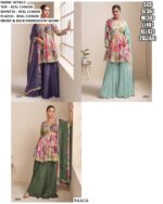 Unique Chinon Designer Party Wear Peplum Plazo Dresses (Latest Catalogue - Raaga)
