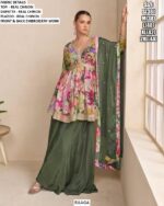 Unique Chinon Designer Party Wear Peplum Plazo Dresses (Latest Catalogue - Raaga)