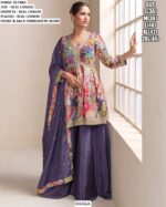 Unique Chinon Designer Party Wear Peplum Plazo Dresses (Latest Catalogue - Raaga)