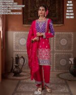 Exquisite Designer Pure Chinon Salwar Suit In A Stunning Colour Of Pink And Purple