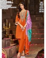 Natural Crape Multi Thread Worked Readymade Festival Kurti Set In Different Six Designs