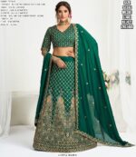 Presenting Wedding Wear Designer Semi-Stitched Lehenga Choli With Men's Kurta (Only) Collection