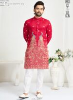 Presenting Wedding Wear Designer Semi-Stitched Lehenga Choli With Men's Kurta (Only) Collection
