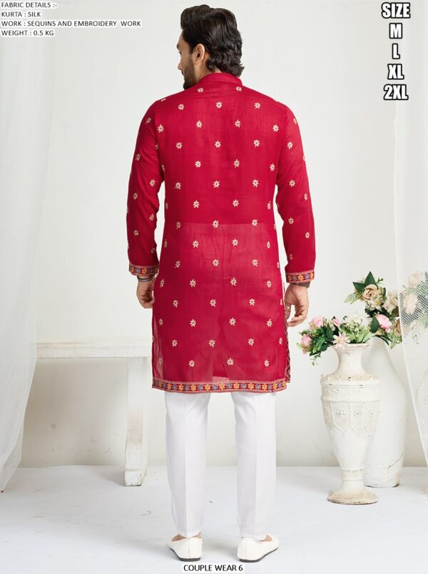 Presenting Wedding Wear Designer Semi-Stitched Lehenga Choli With Men's Kurta (Only) Collection