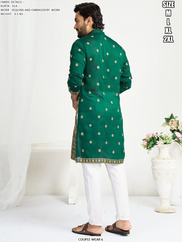 Presenting Wedding Wear Designer Semi-Stitched Lehenga Choli With Men's Kurta (Only) Collection