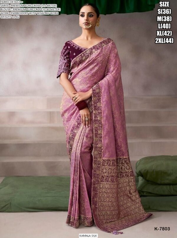 Fresh New Arrivals For Women, Pure Crepe, Soft And Light Weight Designer Sarees For Weddings